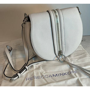 Rececca Minkoff Handbag White Leather With Dust Cover RecycledFashionShop